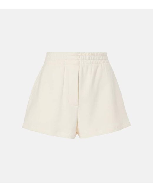 Prada Natural Cotton Fleece Shorts