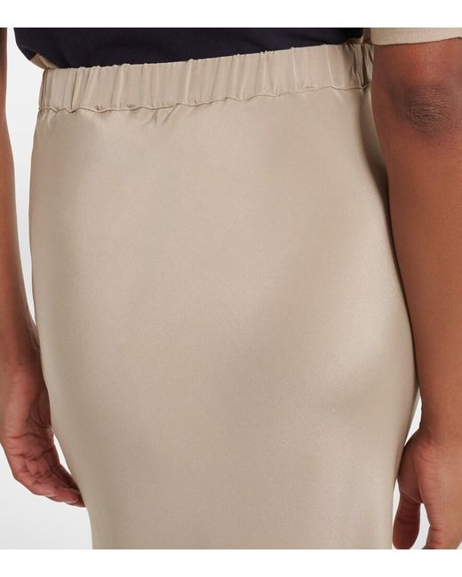 Max Mara Natural Silk Satin Slip Skirt