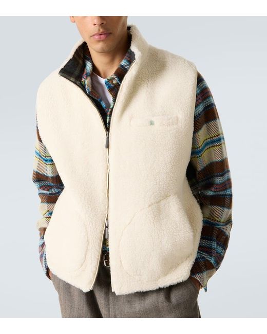God's True Cashmere Weste Aus Kaschmir Und Wolle Mit Smaragd in White für Herren