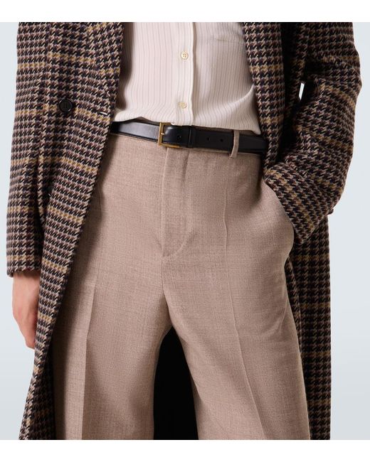 Saint Laurent Black Vadim Leather Belt for men