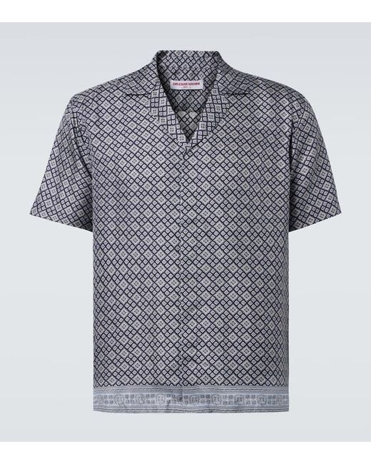 Camicia Bowling Maitan di Orlebar Brown in Blue da Uomo