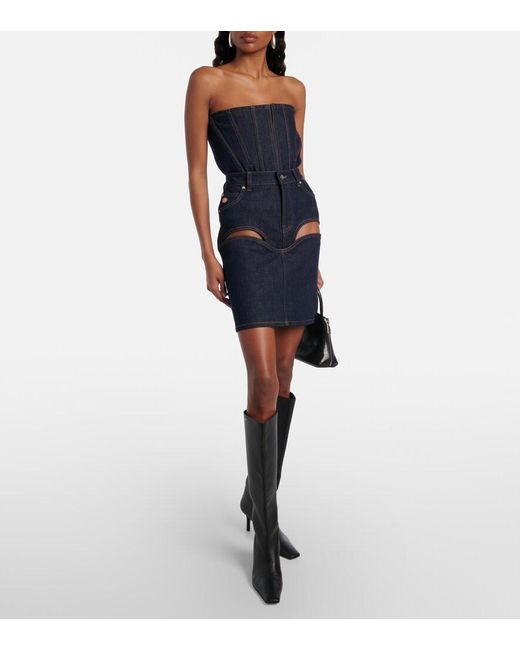 Jean Paul Gaultier Blue Denim Miniskirt