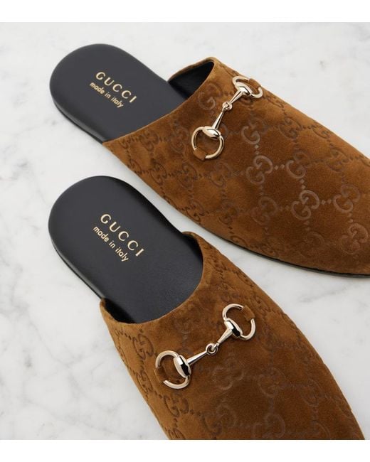 Gucci Brown Mule With Horsebit, Size 11 Us, Suede