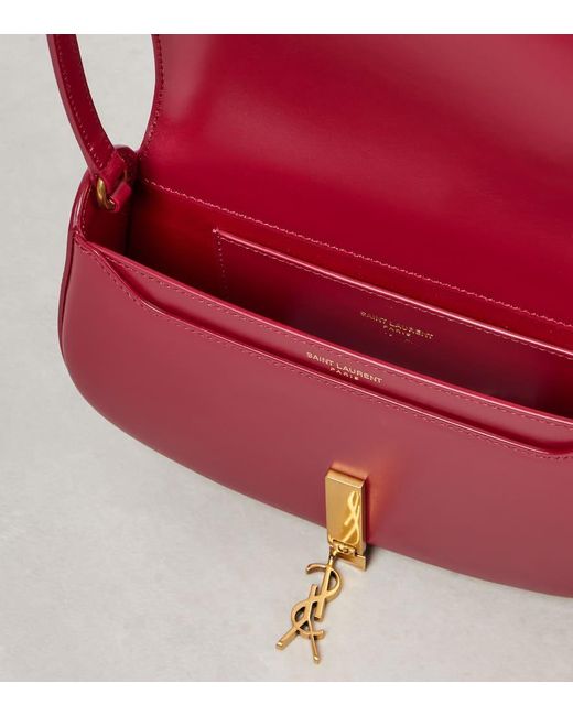 Saint Laurent Red Voltaire Mini Leather Shoulder Bag