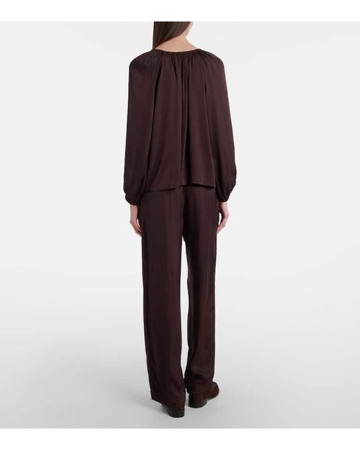 Velvet Purple Larkin Wide-Leg Pants