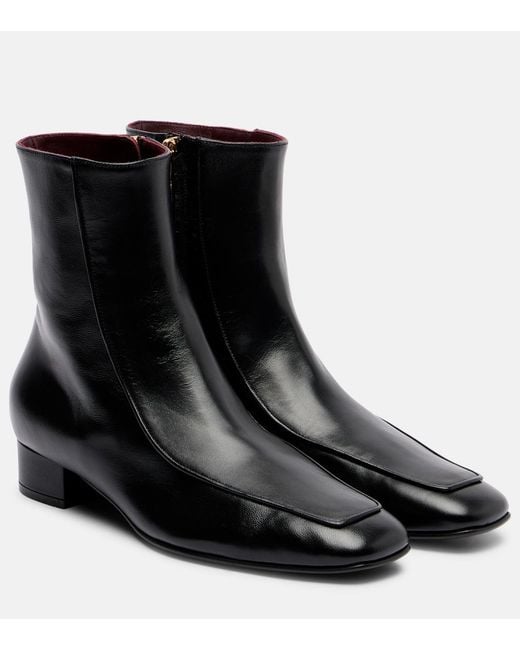 Herbert Levine Black Shadow Ban 30 Leather Ankle Boots