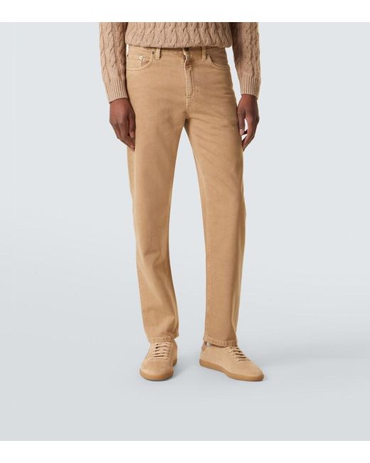 Zegna Natural Roccia Cotton Straight Pants for men