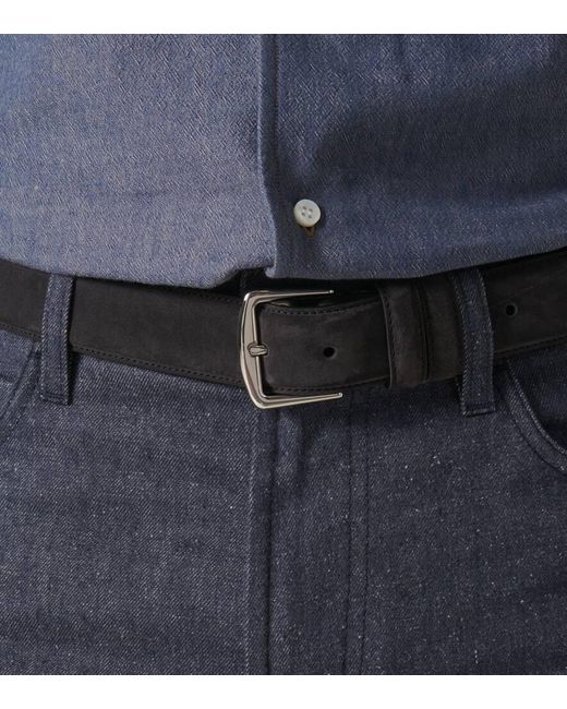 Loro Piana Black Suede Belt for men