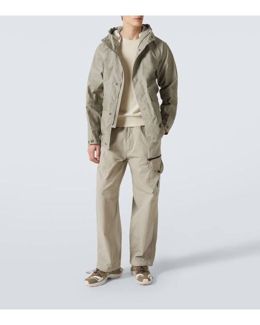 Chaqueta Goggle Lens De Lino C P Company de hombre de color Gray