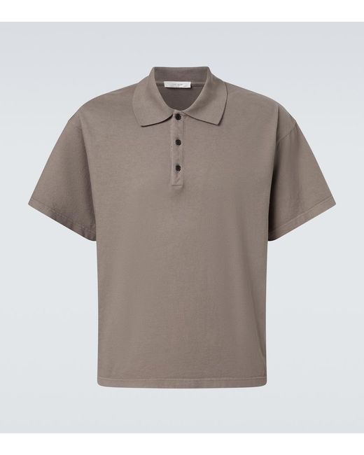 The Row Gray Bry Cotton Polo Shirt for men