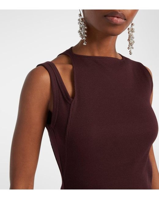 Courreges Purple Top Transverse '90S Aus Baumwolle