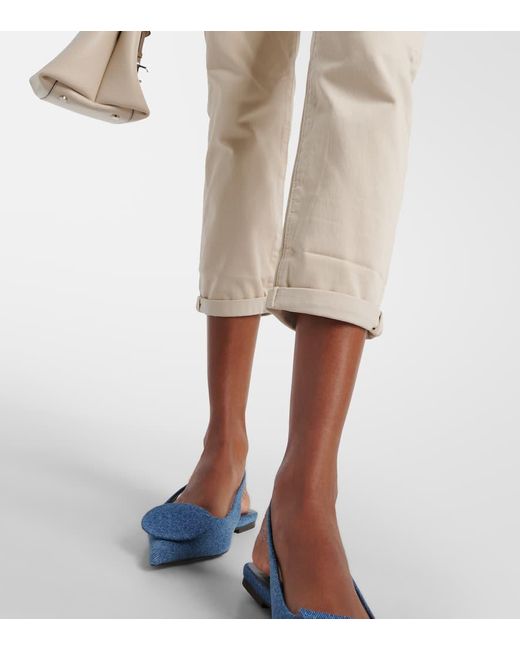 AG Jeans Natural Caden Mid-Rise Twill Tapered Pants