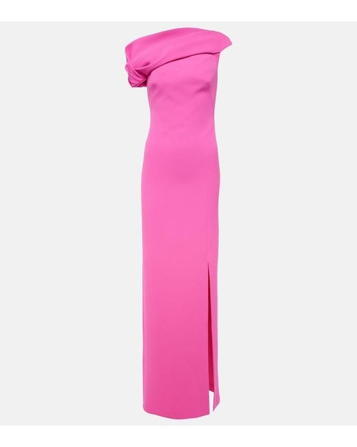 Safiyaa Pink Dara Crepe Gown