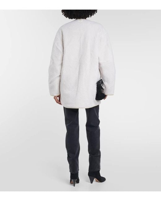 Isabel Marant White Jacke Himemma Aus Teddyfleece