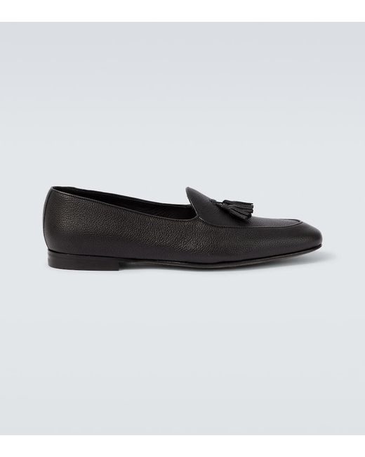 Manolo Blahnik Loafers Lennox Aus Leder in Black für Herren