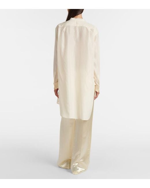 The Row White Eden Silk Shirt