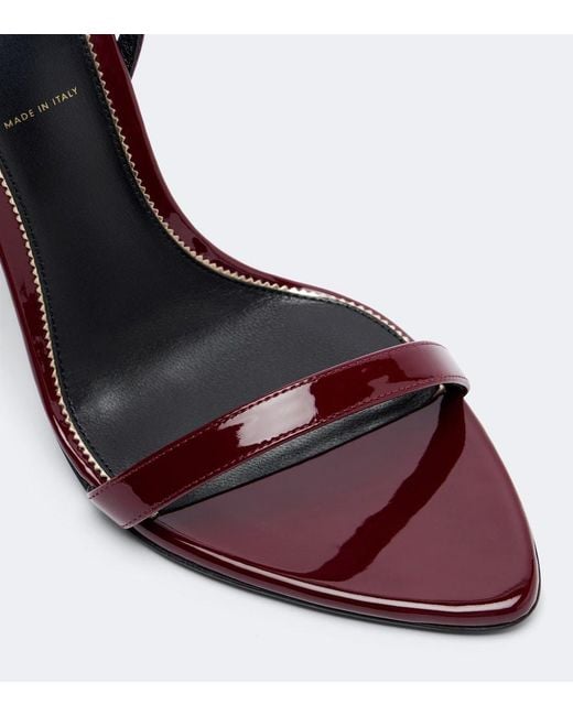 Tom Ford White Padlock Patent Leather Sandals