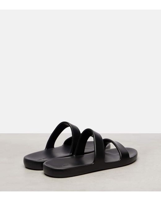 The Row Black Foam Rubber Sandals