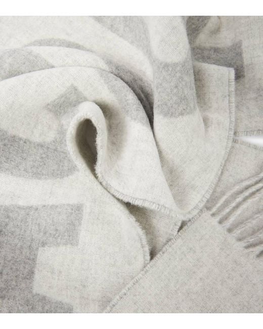 Jacquemus Gray L'Echarpe Virgin Wool Scarf