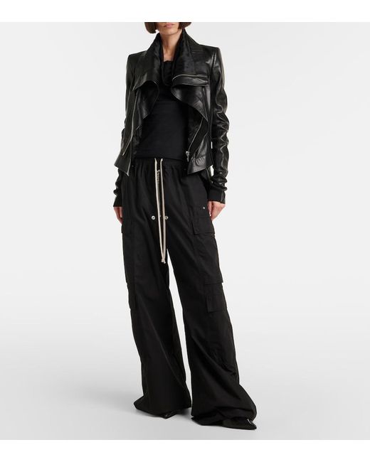 Rick Owens Black Drkshdw Jumbo Belas Cotton Cargo Pants
