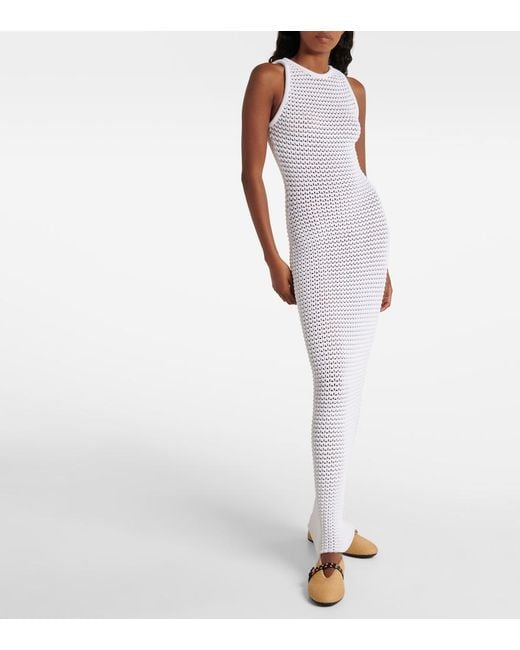Alaïa White Crochet Maxi Dress