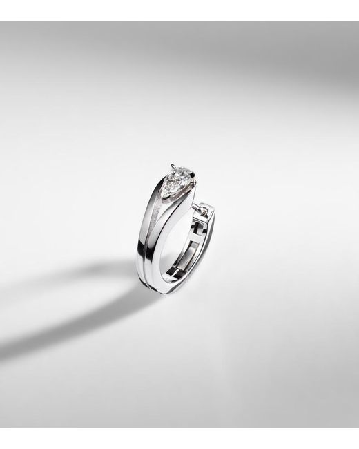 Repossi White Serti Inverse Xs 18Kt Single Earring With Diamond