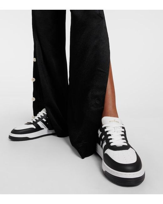 Hogan White H360 Lace Up Sneakers