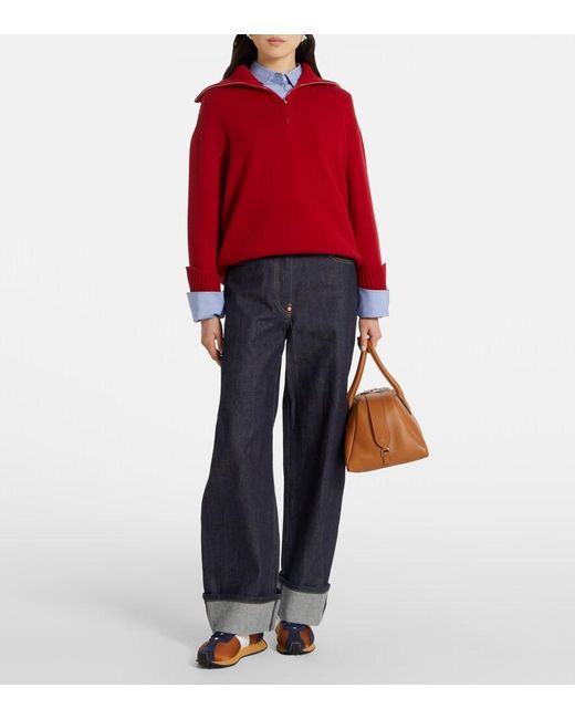 Tod's Blue T-Vintage Leather And Suede-Trimmed Sneakers