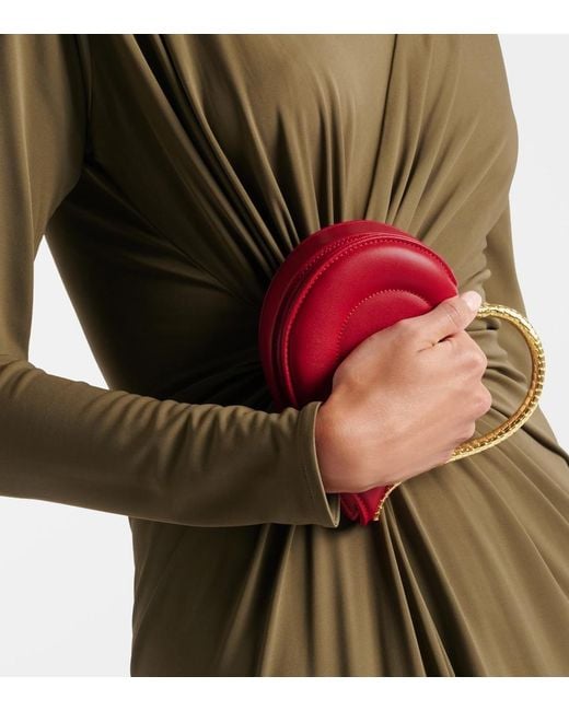 BVLGARI Red Serpenti Cuoricino Mini Leather Top-Handle Bag