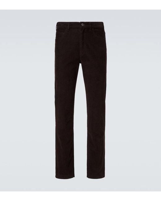 The Row Black Fred Cotton Corduroy Slim Pants for men