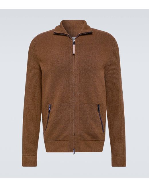 Bogner Brown Alan Zip-up Sweater for men