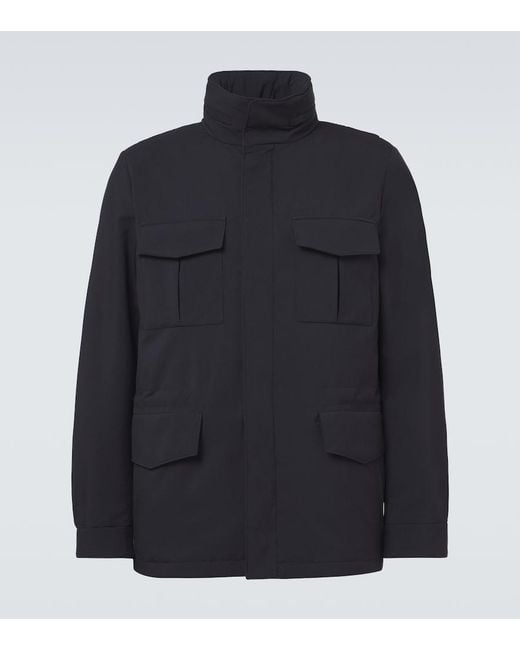 Agnona Blue Field Jacket for men
