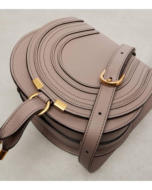 Chloé Gray Marcie Small Leather Crossbody Bag