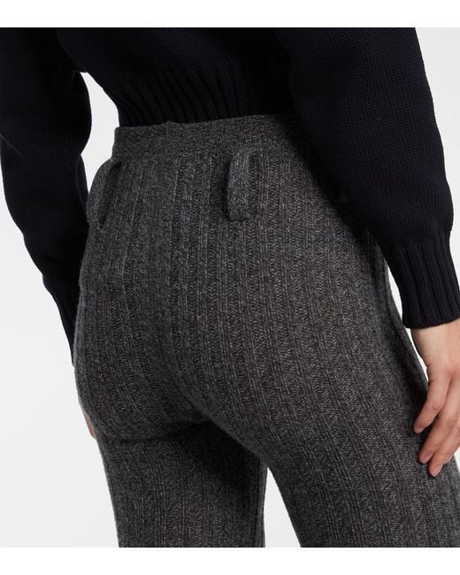 Prada Gray Knitted Wool And Cashmere Shorts