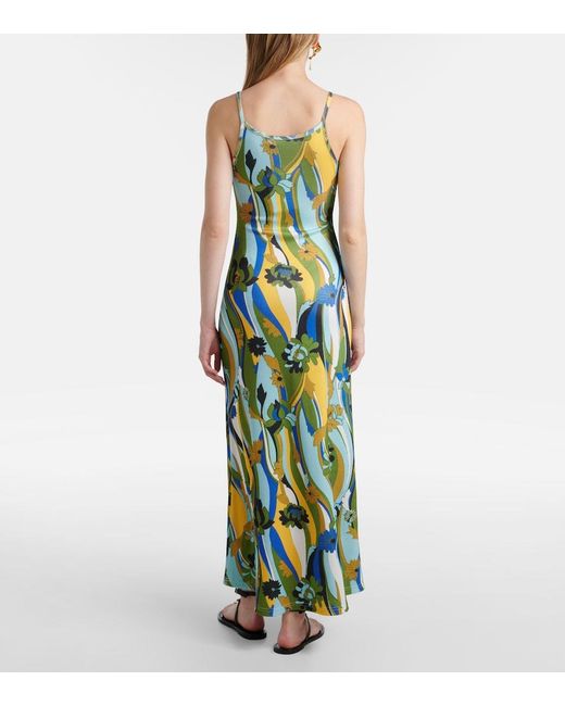 Christopher Esber Green Acidic Floral Maxi Dress