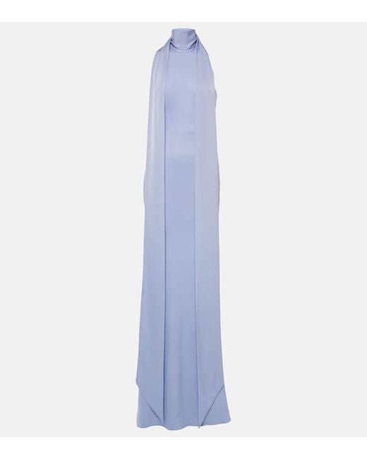 Alex Perry Blue Robe Aus Satin