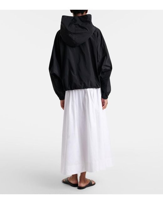 Rohe White Pleated Cotton Poplin Midi Skirt