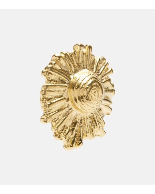 YSSO Metallic Ilios 24Kt-Plated Earrings