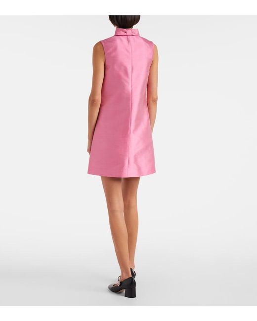 Valentino Pink Silk Shantung Minidress