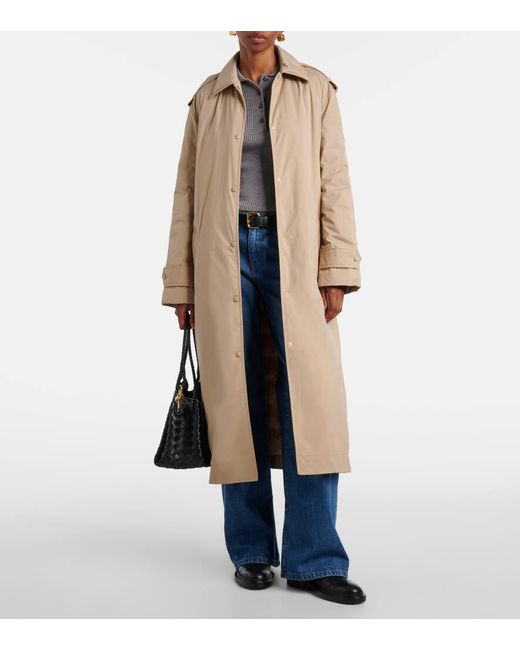 Moncler Natural Yevre Down Trench Coat