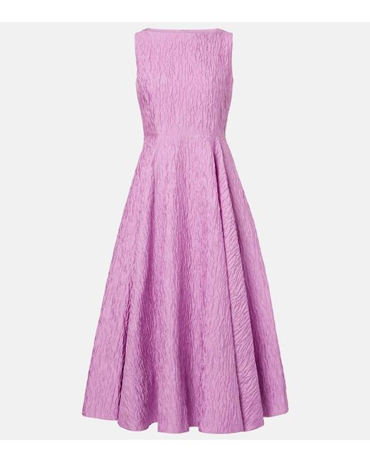 Roksanda Purple Tera Cloque Midi Dress