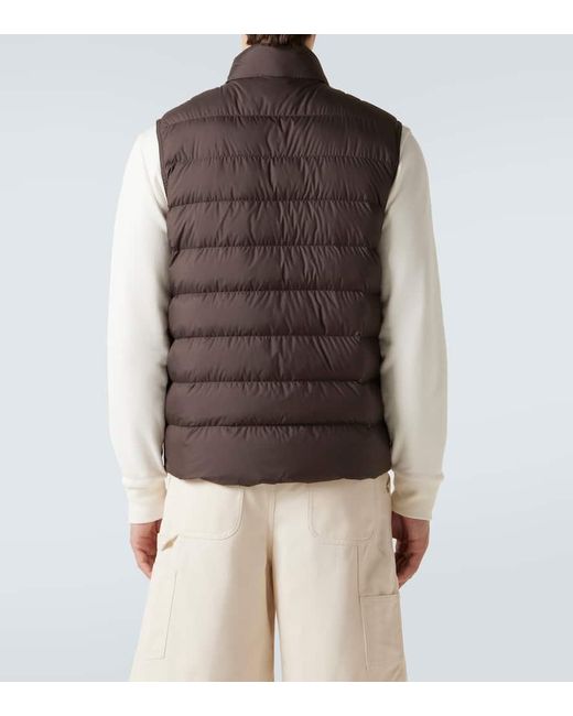 Gilet Imbottito Treompan di Moncler in Brown da Uomo