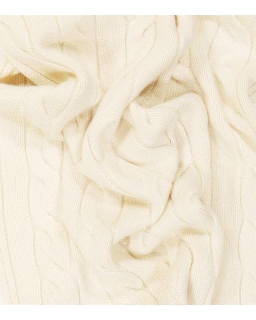 Loro Piana Natural Napier Cashmere Scarf