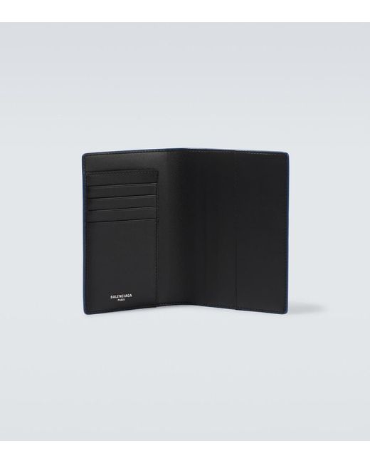 Balenciaga Blue Passport Wallet for men