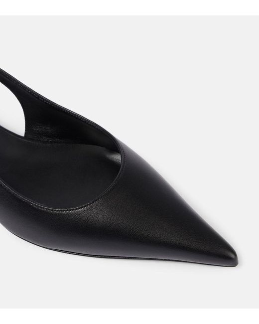 Magda Butrym Blue Slingback-Ballerinas Aus Leder