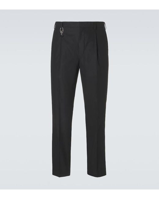 Prada Black Cotton Straight Pants for men