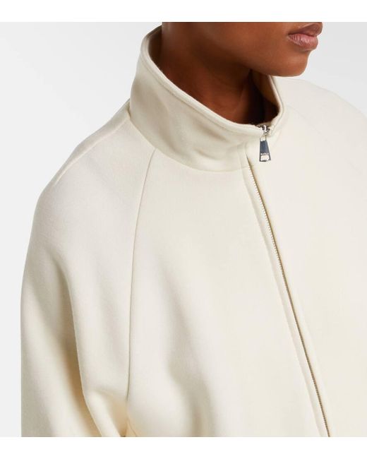 Max Mara White Frine Cotton And Wool-Blend Jacket