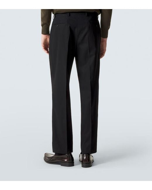 Prada Black Cotton Straight Pants for men