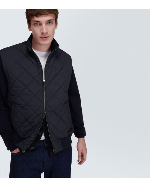 Loro Piana Blue Ampay Quilted Vest for men