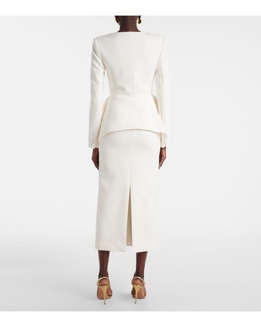 Roland Mouret White Crepe Jacket